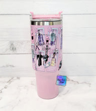 Load image into Gallery viewer, RTS Pink Horror Cards Tumbler
