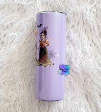 Load image into Gallery viewer, RTS Witchy Sisters Purple Shimmer Tumbler
