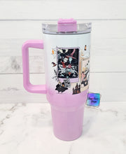 Load image into Gallery viewer, RTS Skeleton Movie Purple Handled Tumbler
