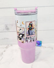 Load image into Gallery viewer, RTS Skeleton Movie Purple Handled Tumbler
