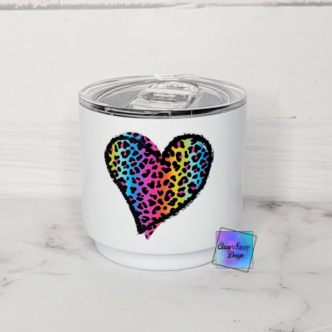 RTS 3oz Mini Leopard Heart Tumbler