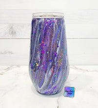 Load image into Gallery viewer, MTO Purple Glitter Milkyway Wine Tumbler
