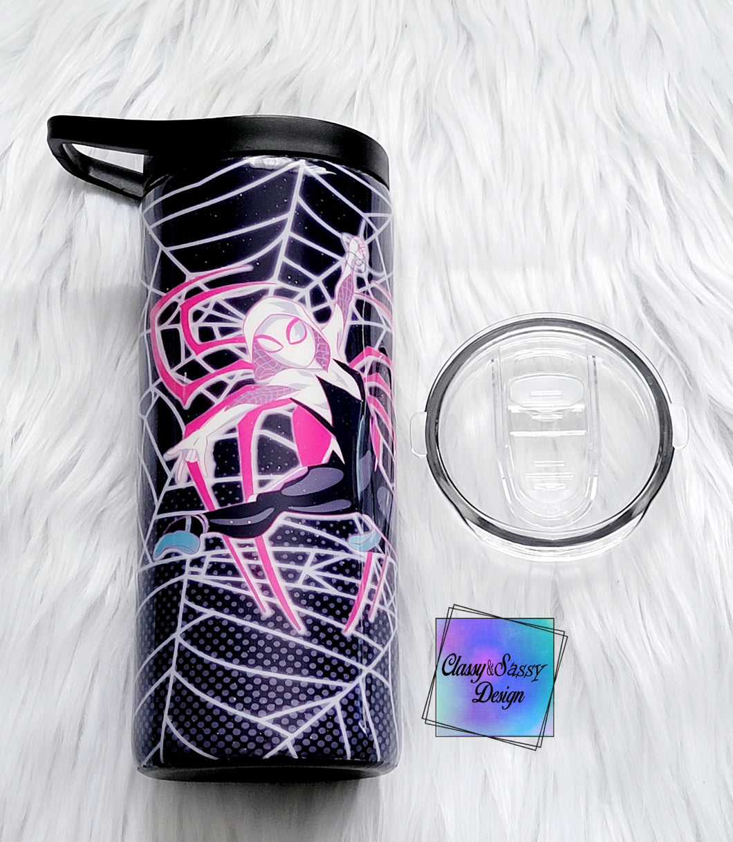 MTO Sublimation Pink Spider Tumbler