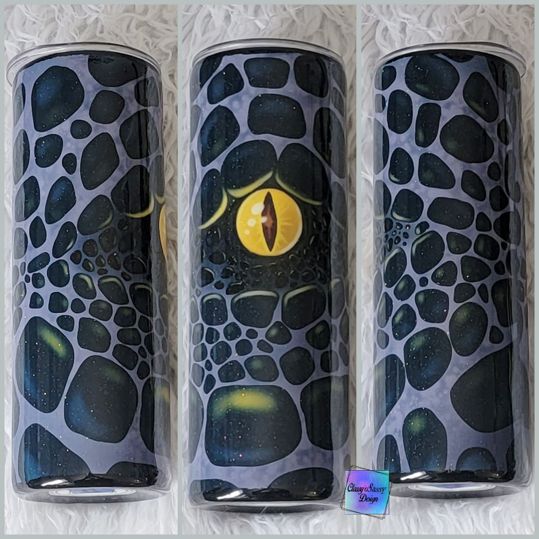MTO Sublimation Black Dragon Eye Tumbler