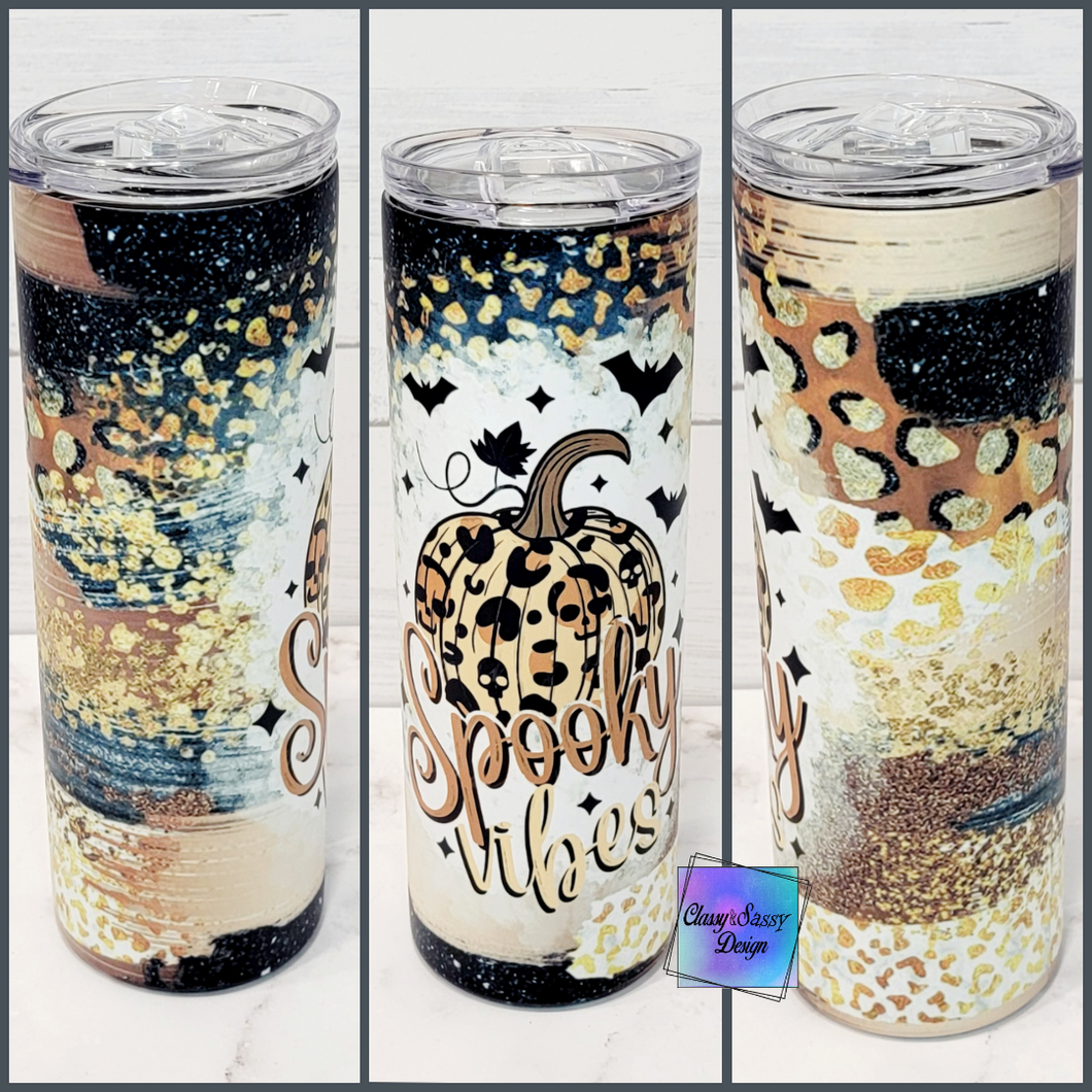 MTO Sublimation Spooky Vibes Tumbler