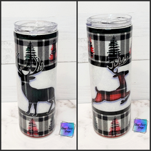 Load image into Gallery viewer, MTO Sublimation Plaid Deer Tumbler
