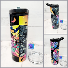 Load image into Gallery viewer, RTS Sublimation Stained Glass Web Tumbler
